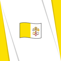 Vatican City Flag Abstract Background Design Template. Vatican City Independence Day Banner Social Media Post. Vatican City Banner