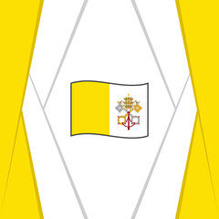 Vatican City Flag Abstract Background Design Template. Vatican City Independence Day Banner Social Media Post. Vatican City Design