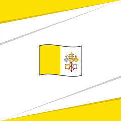 Vatican City Flag Abstract Background Design Template. Vatican City Independence Day Banner Social Media Post. Vatican City Flag
