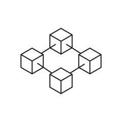 Blockchain technology symbol. Vector illustration. EPS 10.