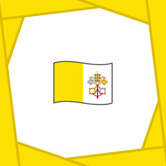 Vatican City Flag Abstract Background Design Template. Vatican City Independence Day Banner Social Media Post. Vatican City Independence Day