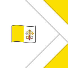 Vatican City Flag Abstract Background Design Template. Vatican City Independence Day Banner Social Media Post. Vatican City Template