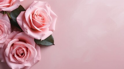 copy space background with a beautiful a pink rose
