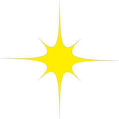 golden star on white background