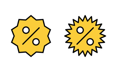 Discount icon set for web and mobile app. Discount tag sign and symbol