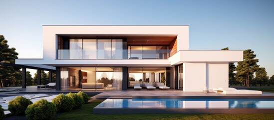 Modern house villas exterior