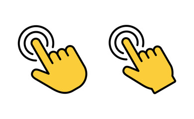 Hand click icon set  for web and mobile app. pointer sign and symbol. hand cursor icon