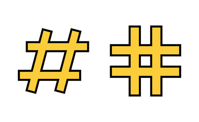 Obraz premium Hashtag icon set for web and mobile app. hashtag sign and symbol