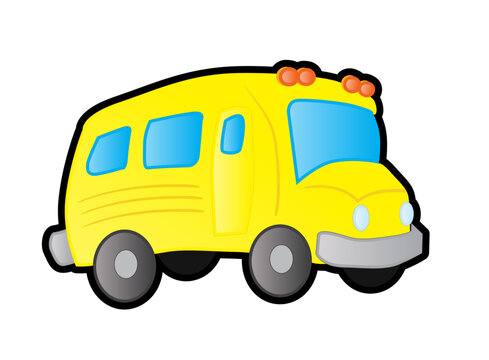 Cartoon school bus