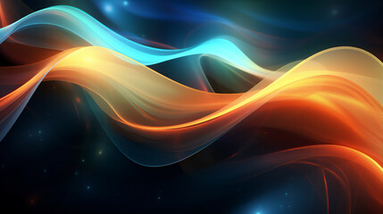 abstract background with colorful light waves