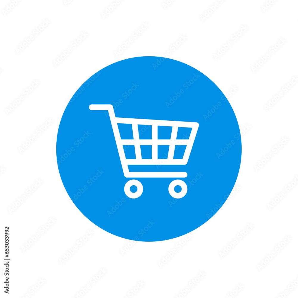 Sticker shopping cart icon