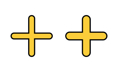 Fototapeta premium Plus Icon set for web and mobile app. Add plus sign and symbol