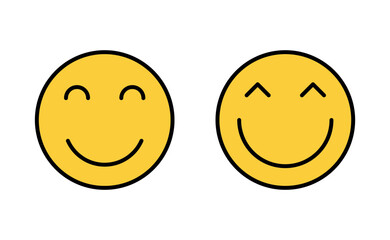 smile icon set for web and mobile app. smile emoticon icon. feedback sign and symbol