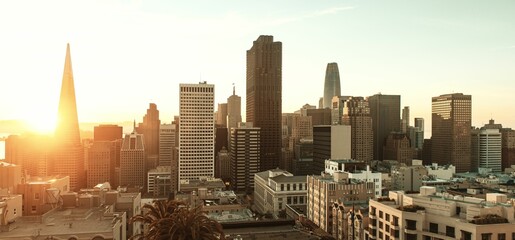 Obraz premium San Francisco rooftop view