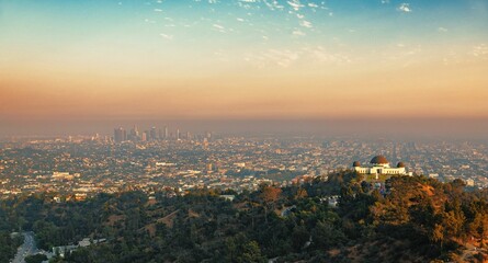 Los Angeles skyline mountain