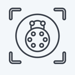 Icon Macro Photography. related to Photography symbol. line style. simple design editable. simple illustration