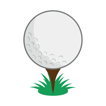 white golf ball on tee clip art preview