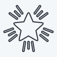 Icon Christmas Stars. related to Stars symbol. line style. simple design editable. simple illustration. simple vector icons