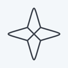 Icon Four Point Stars. related to Stars symbol. line style. simple design editable. simple illustration. simple vector icons