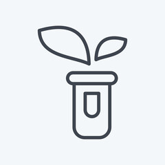 Icon Sprout. related to Flora symbol. line style. simple illustration. plant. Oak. leaf. rose