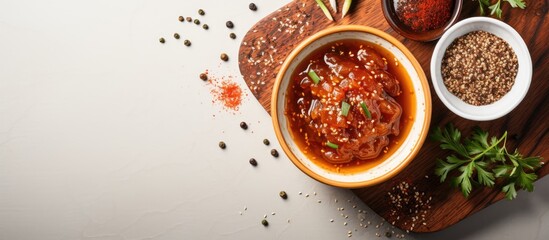 Sesame infused sukiyaki sauce