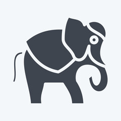 Icon Elephant. related to Thailand symbol. glyph style. simple design editable. simple illustration. simple vector icons. World Travel tourism. Thai