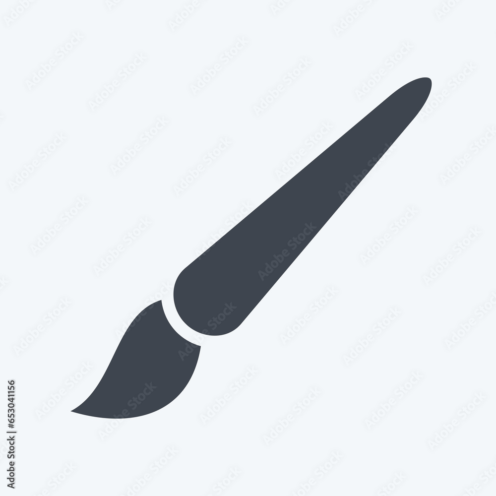 Fototapete icon paint brush. related to graphic design tools symbol. glyph style. simple design editable. simpl