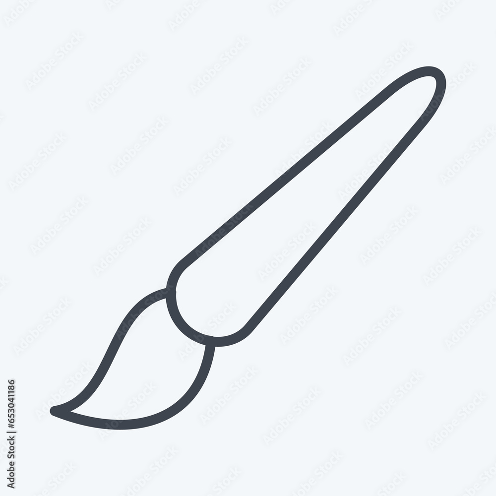 Poster Icon Paint Brush. related to Graphic Design Tools symbol. line style. simple design editable. simple illustration. simple vector icons