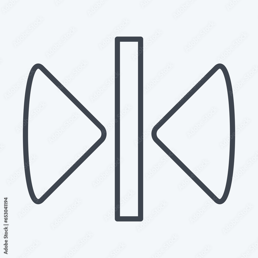Fototapete icon reflect. related to graphic design tools symbol. line style. simple design editable. simple ill