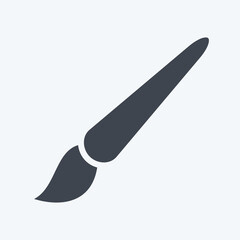 Icon Paint Brush. related to Graphic Design Tools symbol. glyph style. simple design editable. simple illustration. simple vector icons