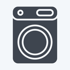 Icon Dryer. related to Laundry symbol. glyph style. simple design editable. simple illustration, good for prints