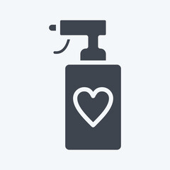 Icon Spray. related to Laundry symbol. glyph style. simple design editable. simple illustration, good for prints