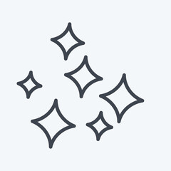 Icon Shine. related to Laundry symbol. line style. simple design editable. simple illustration, good for prints