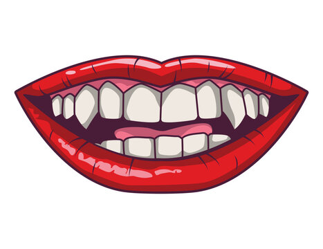 mouth pop art smiling