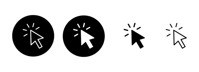 Click icon set illustration. pointer arrow sign and symbol. cursor icon