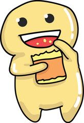 chillman eating snack chip