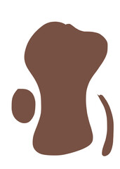 Icon brown abstract