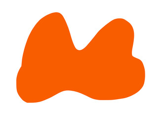 thumb up sign abstract orange blob