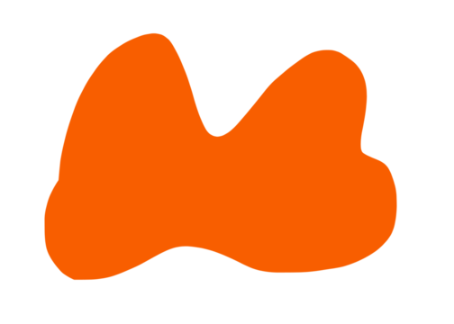 thumb up sign abstract orange blob