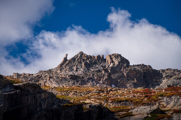 Mountain Peaks With Clouds