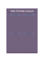 future goals planner (Purple)