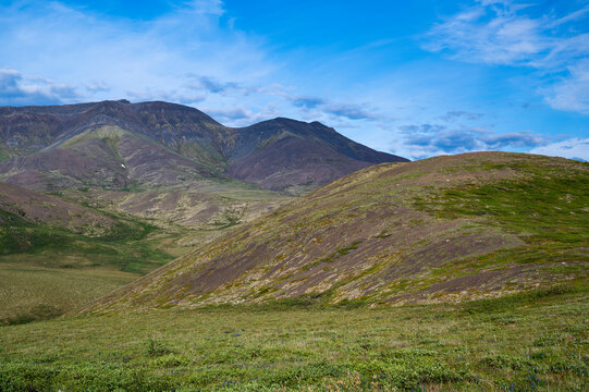 Tundra and mountains Northwest Territories near Inuvik Canada