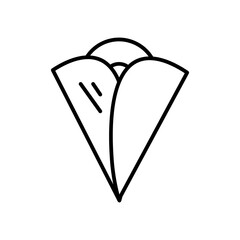 crepe line icon
