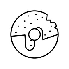 doughnut line icon