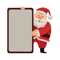 santa claus with board