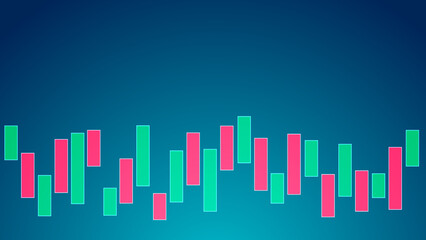Fototapeta premium Abstract graph chart of stock market trade background.