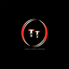 creative letter logo. gradient logo design with black background for your company.