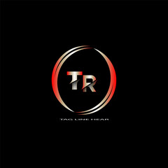 Fototapeta premium creative letter logo. gradient logo design with black background for your company.