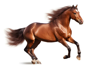 Obraz na płótnie Canvas horse run gallop on transparent background png 