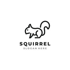 squirrel cute modern logo